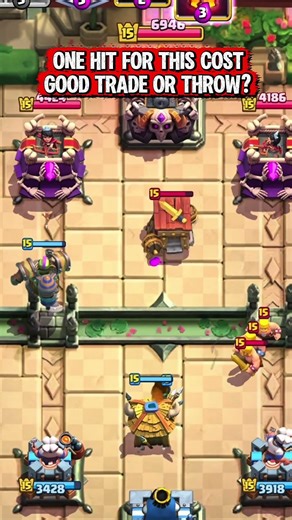 Clash Royale - One Hit For This Cost, Good trade or Throw?