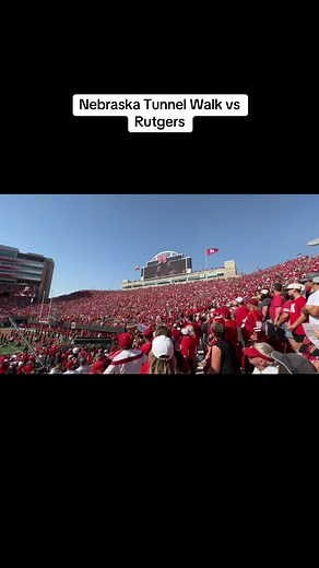 Nebraska Tunnel Walk vs Rutgers #willcompton #nebraska #nebraskafootball #gobigred #rutgers #trending #trending #foryou #dylanraiola #gbr #footballvideo #primetime #nightgame