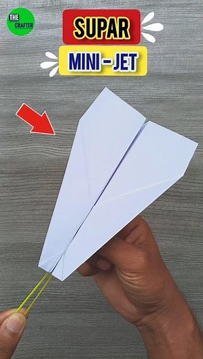 How to make the unique fastest flying paper plane , homemade origami rubber band loncher paper plane