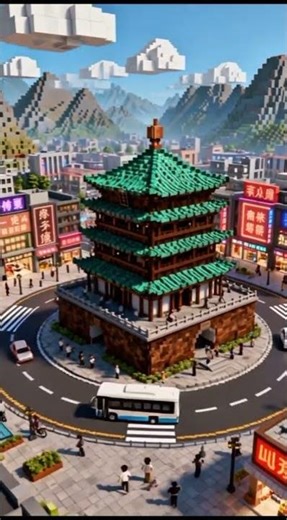 Minecraft Xi’an Bell Tower: Suara Sejarah dinasti Berabad-abad #minecraft
