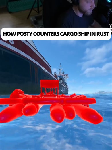 HOW POSTY COUNTERS CARGO SHIP IN RUST #rustgame #rust #rustpc #rustclips #rustgameplay #rusttok #playrust