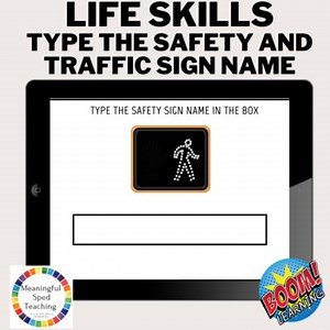 Community Safety Signs Spell Traffic Sign Name Life Skills Boom Cards™