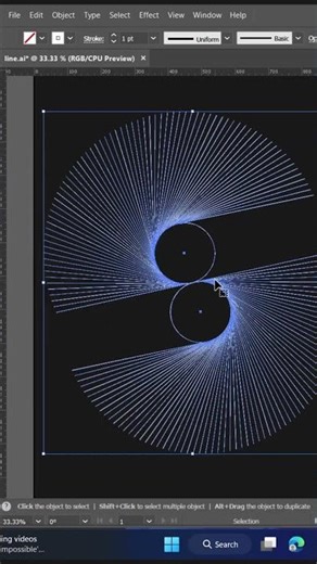 Created this circular line design using Adobe Illustrator #adobeillustrator #LineArt circle line art