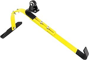 Ladder Hook for Roof Edge, Ladder Stabilizer with Wheel and Grip T-Bar for Gutter Guard, 1 Pack