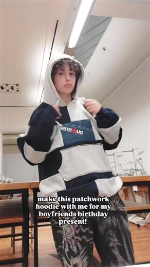 pip on Instagram: "PATCHWORK HOODIE YUSSSS!! okay this was so fun to make and now I want one for myself smh #sewing #patchwork #fyp #stitchedbypip #hoodie #patchworkhoodie #sew #diy #birthday"