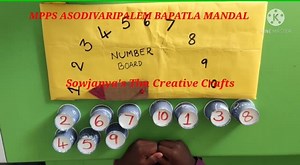 Kids fear of maths but I tried this beautiful #Number #identification game for my school #Kids to engage them in learning and #matchingthenumber with simple waste cardboard and with #papercups . They enjoyed a lot. | Sowjanya's Tlm Creative Crafts