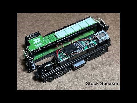 Athearn RTR SW1500 DCC-Sound Speaker Upgrade Comparison by Scale Sound Systems
