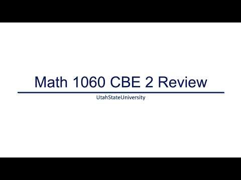 MATH 1060 CBE 2 Review - Spring 2026