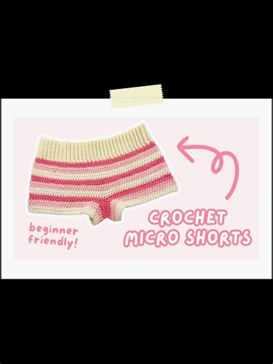Part 4 - how to crochet easy striped shorts for BEGINNERS | crochet shorts tutorial ♡ #crochet #crochetersoftiktok #crochettiktok #crochettutorial #crochettok