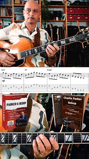 🎸 1 of 5 Essential Bebop Phrases for Guitar 🎸 This is the first of a 5-part series where I share some of my favorite bebop phrases — with video and transcription included! These lines come straight from the great jazz tradition and are perfect to build your phrasing, timing, and swing feel. If you want to go deeper, I’ve created complete video courses and method books dedicated to bebop language, phrasing, and improvisation — all available on my website. ⬇️ https://www.alessiomenconiguitarinst