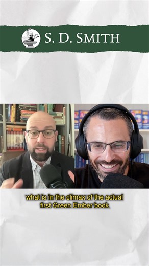 How it all began. There were rabbits in the yard... 🎤 Mere Christians podcast with Jordan Raynor #greenember #rabbitswithswords #bookrecommendations #author | S. D. Smith: Author of The Green Ember
