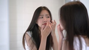 Young Beautiful Asian Woman Look Mirror Stock Footage Video (100% Royalty-free) 1036606634 | Shutterstock