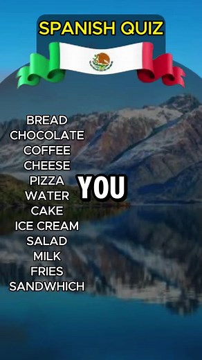 Spanish Food Vocabulary Quiz