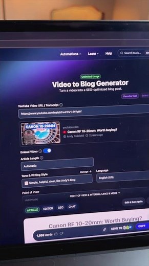 Video to Blog Post Generator: Turn a Video Into an Article Fast