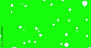 Slow snow seamless loop cartoon animation hand drawn green screen. Motion design flat snow element isolated no wind – up to down. Business, fairy tales, art, fashion, etc...
