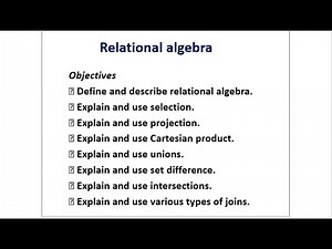 Information System - Relational Algebra (Full Lecture )