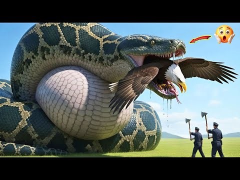 Brave Rescuers Save Bald Eagle, Antelope, and Lioness Family from Giant Python’s Deadly Wrath!