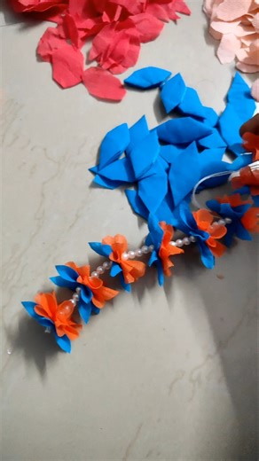 అవసరం లేదు అని పడేసి Cloth bags తో flower garland making 🌹 ||Best out of waste || DIY || cloth bags