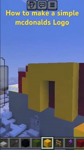 Minecraft Easy mcdonalds logo build tutorial #minecraft