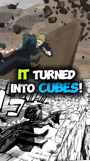 Why Did Naoya's Cursed Technique turn Debris into Cubes? #anime #jjk #fypシ #jujutsukaisen