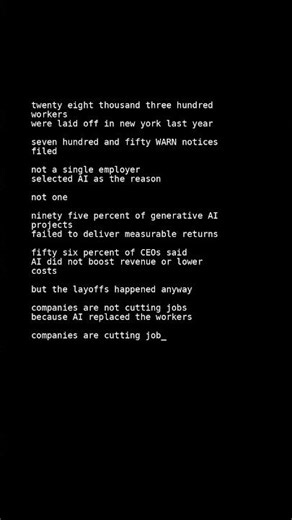 twenty eight thousand workers laid off and not one employer blamed AI