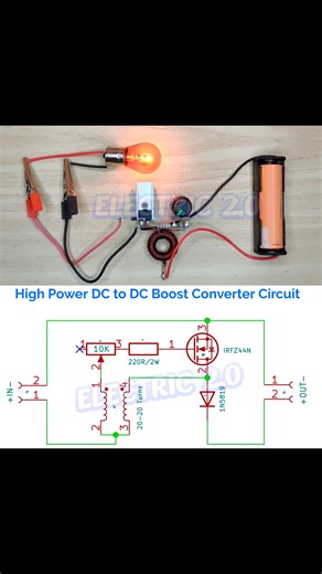 1.6K views | High power DC to DC step up boost converter circuit | Electric 2.0 | Facebook