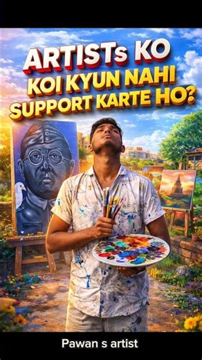 Artist cocoon nahi support karte ho ?😢😢 painting Subhash Chandra Bose #ytshorts #viralvideo #shorts