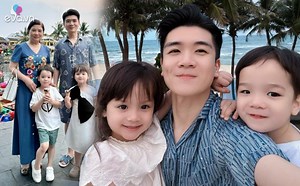 Anh chồng Đỗ Mỹ Linh đi du lịch cùng mẹ ruột nghìn tỷ, 2 cháu sinh đôi của Bầu Hiển xinh như búp bê