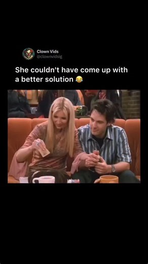 @clownvids | In this iconic clip from the hit sitcom Friends, we see the quirky and lovable Phoebe Buffay navigating a hilariously awkward romantic... | Instagram