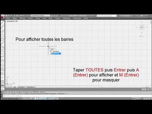 AutoCAD: Ligne de commande et Barres d'outils (Afficher ou Masquer à l'aide des raccourcis clavier)