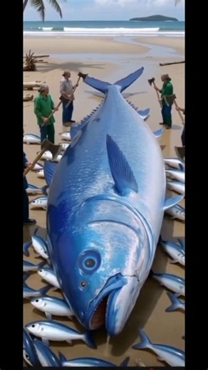 Dramatic Fish Rescue | 100 Baby Fish Emerge from Inside the Giant Fish!" #animalrescue #animals