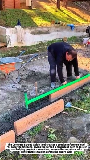 Concrete Screed Guide Tool Sets Precise Slab Levels for Smooth, Consistent Concrete Finishing