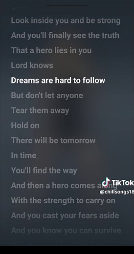 Mariah Carey's Hero Song with Lyrics