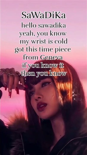 Hello, Sawadika" - LISA Lyrics 🇹🇭✨ #shorts #sawadika