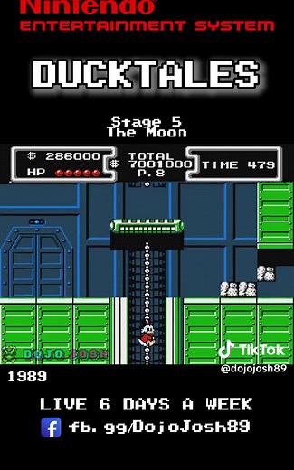 DuckTales (1989) | Stage 5- The Moon DuckTales is a classic NES platformer that follows Scrooge McDuck on a globe-trotting adventure to find legendary treasure. Players navigate challenging levels using Scrooge's trusty cane to jump on enemies, all while enjoying catchy tunes and vibrant graphics. A critical and commercial success, DuckTales remains a beloved title that captured the hearts of gamers young and old. #ducktales #nes #gameplay #classic #retro #gaming #videogames #gamingcommunity
