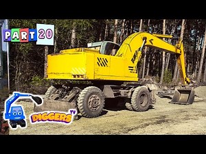 Diggers For Children | BIG Crawler Excavators In Every Color