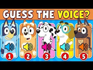 🐶 Guess the Bluey Characters by Their Voice AND Emoji! 👀🤔 | Bluey, Bingo, Bandit, Muffin & More