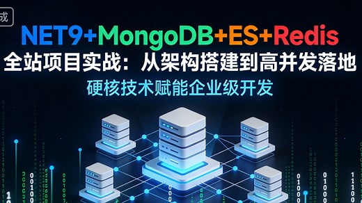 NET9 MongoDB ES Redis 全站项目实战：从架构搭建到高并发落地，硬核技术赋能企业级开发