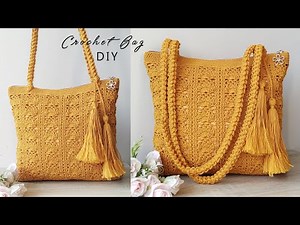 Beautiful and Simple Crochet Shoulder Bag Easy Step by Step (Subtitle Available)