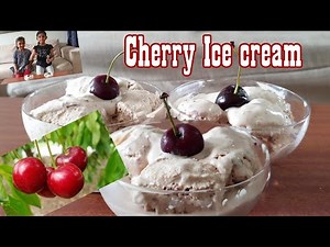 Easy Homemade Cherry Ice Cream/ Eggless Ice Cream/Cherry Ice Cream without Ice Cream Machine