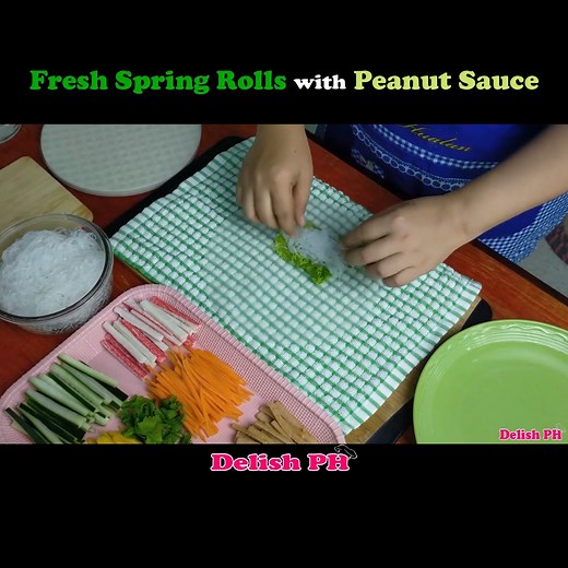96K views · 597 reactions | Simple and Easy Fresh Spring Rolls with Peanut Sauce | Delish PH | Facebook