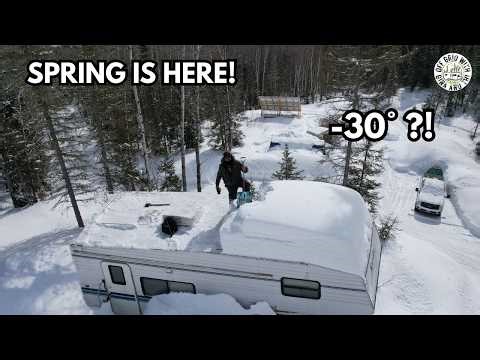 Spring Winter Storm Buries our Off Grid Property 