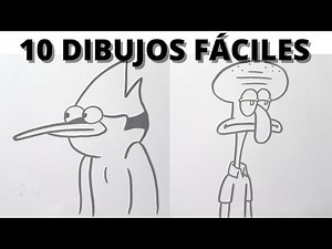 10 DIBUJOS FÁCILES para PRINCIPIANTES | Vixito Art