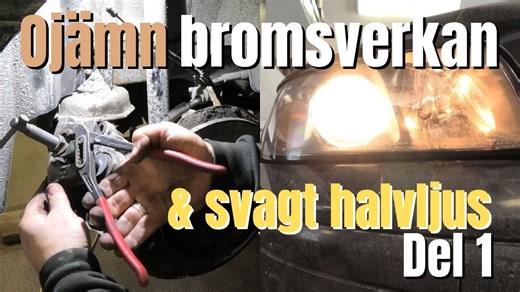 Svagt Halvljus och Ojämt Bromsverkan sa Bilprovningen. Volvo S40 -04 Del 1 av 2