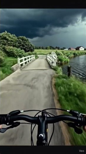 Cycling Into the Storm: Scenic Waterfront Ride