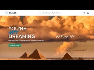 Travel Landing Page Website Design using Html CSS & Javascript | Step By Step Web Design Tutorial