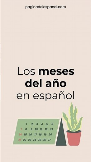 Los meses del año en español | La página del español #spanishlearning #learnspanish #espagnol