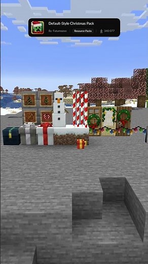 Default-Style Christmas Pack: Best Christmas Minecraft Texture Pack #minecraft #texturepack #shorts