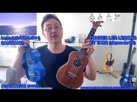 02 Santiano - Tuto Ukulélé débutant - Am G - Hugues Aufray