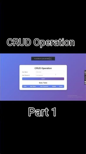 CRUD Operation #js #coding #webdesign #crud #webdesign #vscode